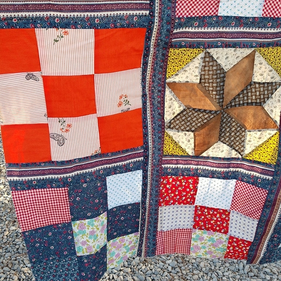 Vintage Patch Work Quilt Top - Picture 4 of 7